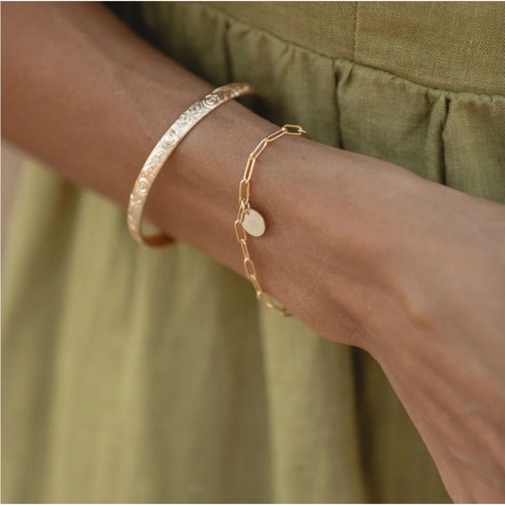 NWT Our Spare Change 18K Floral Cuff